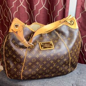Louis Vuitton Elegant Brown and Tan Hobo Bag